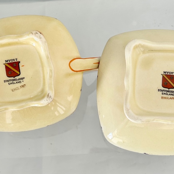 Vintage Myott Staffordshire Bone China Embossed Sugar & Creamer Pattern #FH2909 - Picture 7 of 9